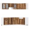 11 Piece Old Wood Kitchen Cabinet Set - Stylish & Durable