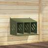  Chicken Nesting Box with 3 Compartments Olive Green Metal Colour olive green Size 80 x 64 x 59,5 cm 