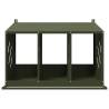 Chicken Nesting Box with 3 Compartments - Olive Green Metal