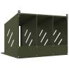 Chicken Nesting Box with 3 Compartments - Olive Green Metal