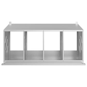 Chicken Nesting Box with 4 Compartments | Galvanized Metal