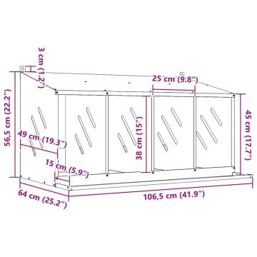 Chicken Nesting Box with 4 Compartments | Galvanized Metal