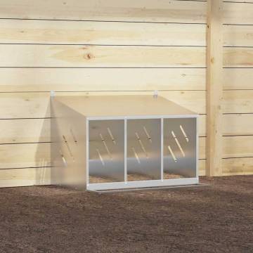 Chicken Nesting Box | 3 Compartments | Galvanized Metal