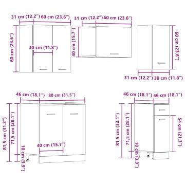 11 Piece Kitchen Cabinet Set | Artisan Oak Engineered Wood