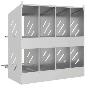 Chicken Nesting Box - 8 Compartments Galvanized Metal