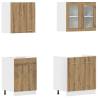 4 Piece Kitchen Cabinet Set - Artisan Oak Engineered Wood