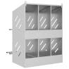 Chicken Nesting Box with 6 Compartments | Galvanized Metal