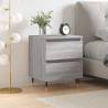 Elegant Grey Sonoma Bedside Cabinet | 40x35x50 cm