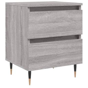 Elegant Grey Sonoma Bedside Cabinet | 40x35x50 cm