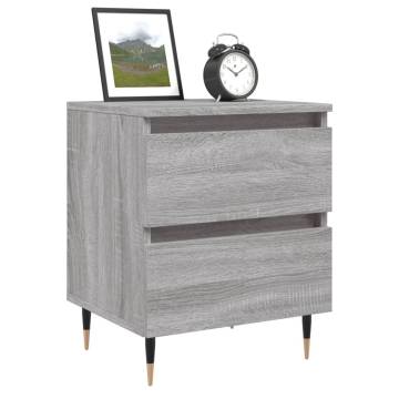 Elegant Grey Sonoma Bedside Cabinet | 40x35x50 cm