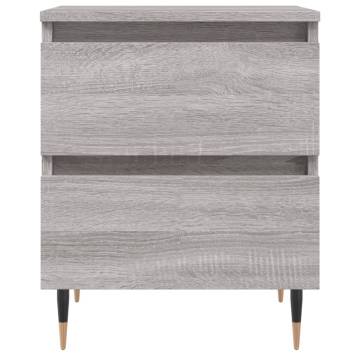 Elegant Grey Sonoma Bedside Cabinet | 40x35x50 cm