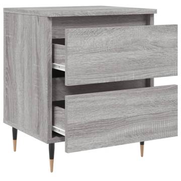 Elegant Grey Sonoma Bedside Cabinet | 40x35x50 cm