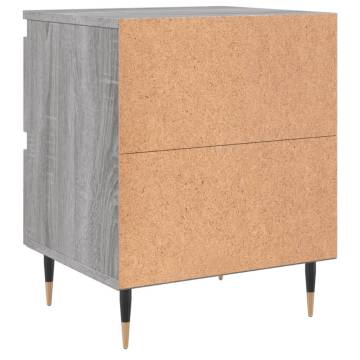 Elegant Grey Sonoma Bedside Cabinet | 40x35x50 cm