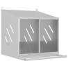 Chicken Nesting Box with 2 Compartments - Galvanized Metal