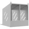 Chicken Nesting Box with 2 Compartments - Galvanized Metal