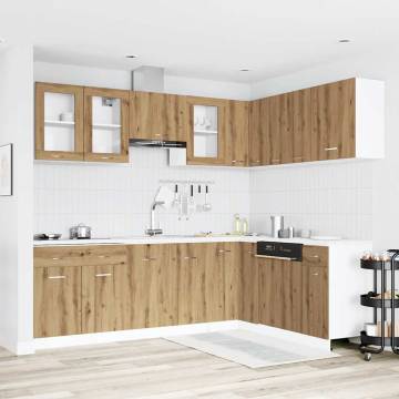  11 Piece Kitchen Cabinet Set Artisan Oak Engineered Wood