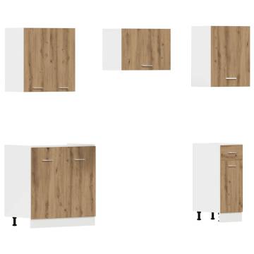  11 Piece Kitchen Cabinet Set Artisan Oak Engineered Wood