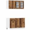 4 Piece Kitchen Cabinet Set - Old Wood Engineered Wood