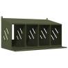 Olive Green Chicken Nesting Box with 4 Compartments