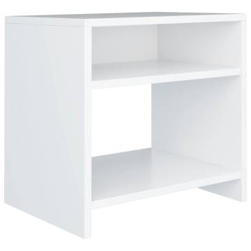 Elegant White Bedside Cabinet - 40x30x40 cm | HipoMarket