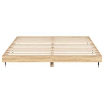 Sonoma Oak Bed Frame 160x200 cm | Durable Engineered Wood