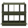 Chicken Nesting Box with 8 Compartments - Olive Green Metal