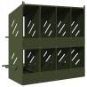 Chicken Nesting Box with 8 Compartments - Olive Green Metal