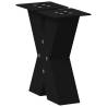 X-Shaped Black Coffee Table Legs - 2 pcs Steel 40x(30-31) cm