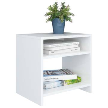 Elegant White Bedside Cabinet - 40x30x40 cm | HipoMarket