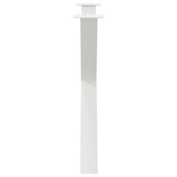 X-Shaped Dining Table Legs - White Powder-Coated Steel