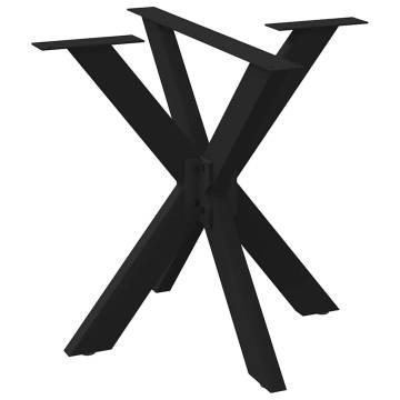 Spider Shape Dining Table Leg Black - 85x85 cm Steel