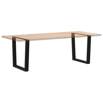 V-Shape Dining Table Legs - Black Steel 80x(72-73.3) cm