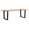 V-Shape Dining Table Legs - Black Steel 80x(72-73.3) cm