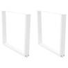 V-Shape Dining Table Legs - White Steel | 100x(72-73.3) cm