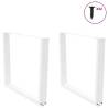 V-Shape Dining Table Legs - White Steel | 100x(72-73.3) cm