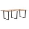 V-Shape Dining Table Legs - Anthracite Steel (3 pcs) | HipoMarket