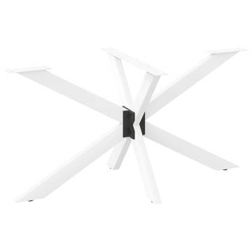 Spider Shape Dining Table Leg - White Steel 150x78 cm