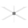 Spider Shape Dining Table Leg - White Steel 150x78 cm