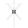 Spider Shape Dining Table Leg - White Steel 150x78 cm