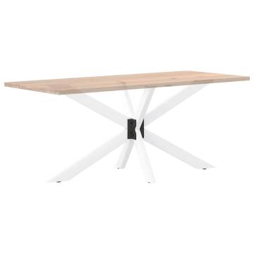 Spider Shape Dining Table Leg - White Steel 150x78 cm