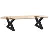 Coffee Table Legs 2 pcs Black - Durable Steel 60x(30-31.3) cm