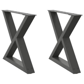 Stylish Anthracite Coffee Table Legs - 2 pcs Steel 50 cm