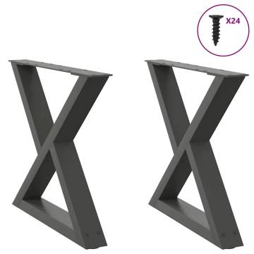 Coffee Table Legs 2 pcs Anthracite Steel - Durable & Modern