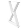 Dining Table Legs 2 pcs White Steel 70 cm - HipoMarket