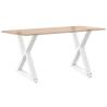 Dining Table Legs 2 pcs White Steel 70 cm - HipoMarket