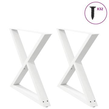 White Dining Table Legs - 90x(72-73.3) cm Steel | HipoMarket