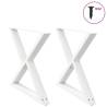  Dining Table Legs 2 pcs White 90x(72-73.3) cm Steel Colour white Size 90 x (72-73.3) cm Quantity in Package 1 Number of 