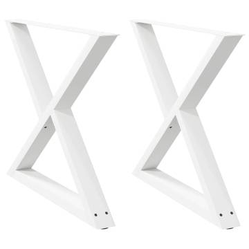 White Dining Table Legs - 90x(72-73.3) cm Steel | HipoMarket