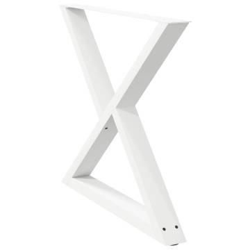 White Dining Table Legs - 90x(72-73.3) cm Steel | HipoMarket