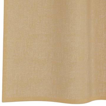 Voile Curtains with Rod Pockets - 2 pcs Sand | HipoMarket UK